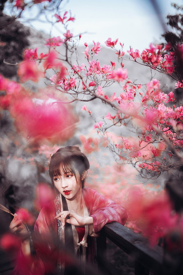 花不負(fù)儂，古裝女子攝影照片