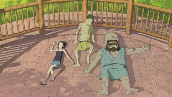 動(dòng)漫圖片，《給桃子的信》女主與三只妖怪