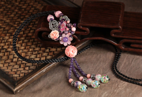 福連文苑復(fù)古萬花毛衣鏈項(xiàng)鏈?zhǔn)罪? / data-P2K9=