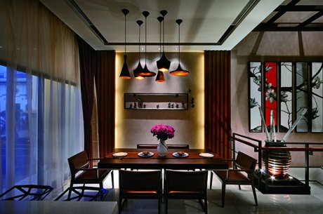 名城港灣，簡約風(fēng)新中式別墅裝修設(shè)計