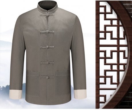 簡約大氣福連文苑長袖唐裝