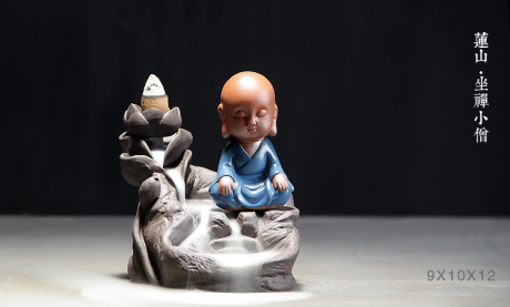 四款創(chuàng)意檀香爐，蓮山小和尚熏香爐