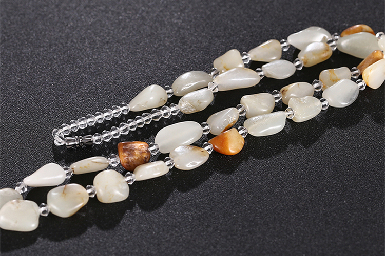 和田玉原石獨(dú)籽項(xiàng)鏈，玉石毛衣鏈?zhǔn)执? / data-iVos=