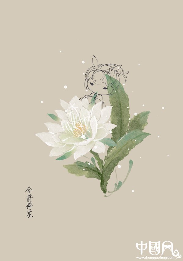 一組花與仙子古風(fēng)圖片，清新淡雅的古風(fēng)圖集