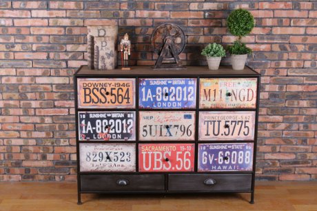 美式復古鐵藝玄關柜儲物柜