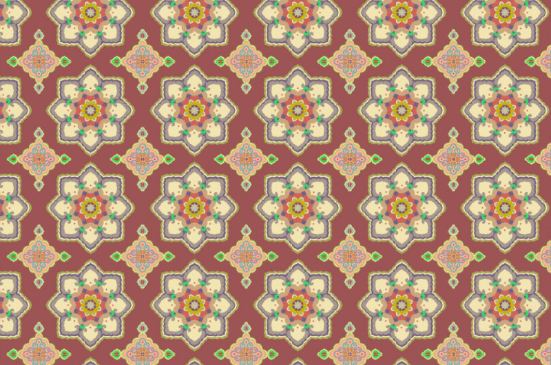 中國傳統(tǒng)織錦圖案與配色2，矢量素材AI圖片。