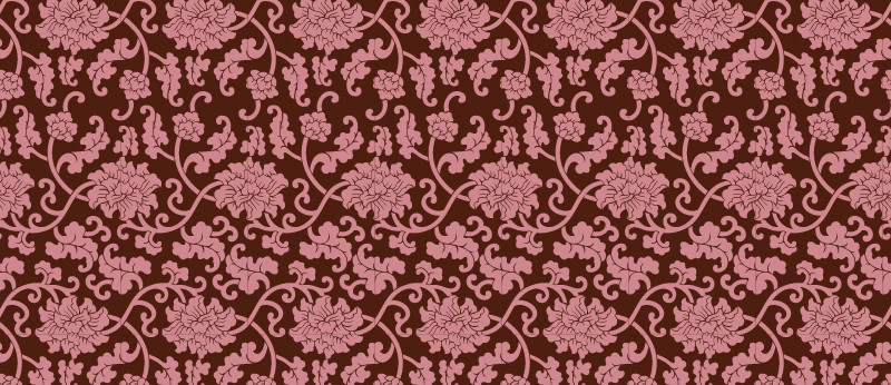 中國傳統(tǒng)織錦圖案與配色五，矢量素材AI圖片