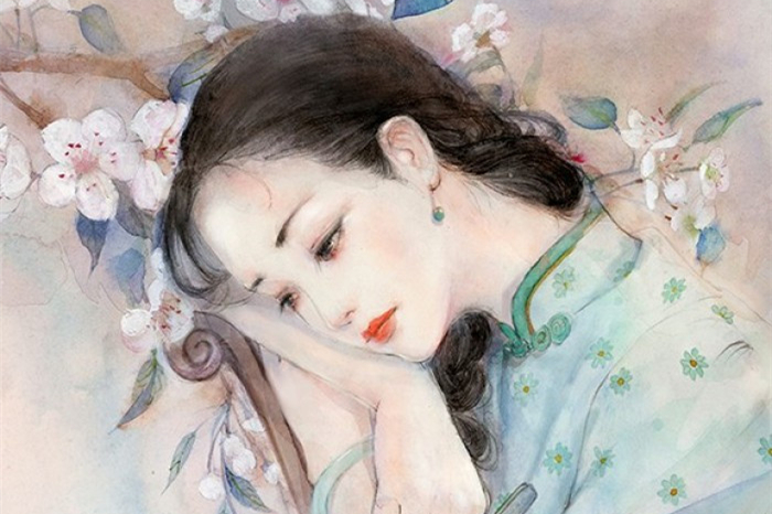 柔美淡雅女子古風頭像，古典女子qq頭像