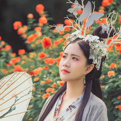 淡雅清新木槿花女生頭像，唯美古風(fēng)真人頭像