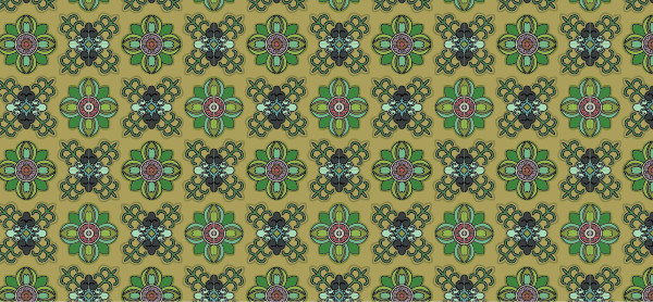 中國傳統(tǒng)織錦小碎花圖案與配色，矢量素材AI圖片