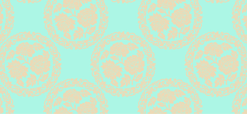 中國傳統(tǒng)織錦牡丹圖案與配色，矢量素材AI圖片