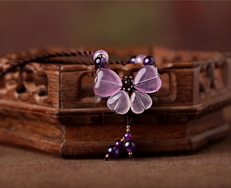 紫色彩玉吊墜鎖骨鏈，福連文苑風(fēng)項(xiàng)鏈?zhǔn)罪? / data-RkyS=