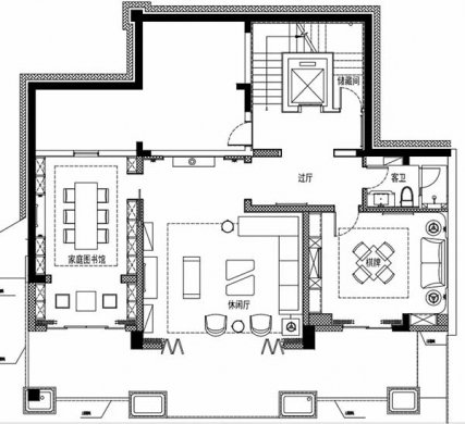 新中式裝修設計，裝修設計會舍圖(八)
