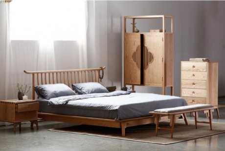 復(fù)古橡木中式柜子，五斗柜子圖片