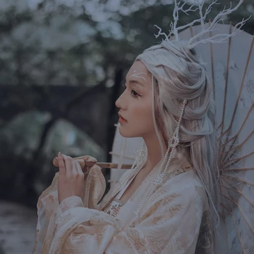 森林精靈文藝女生頭像，唯美古風(fēng)真人頭像