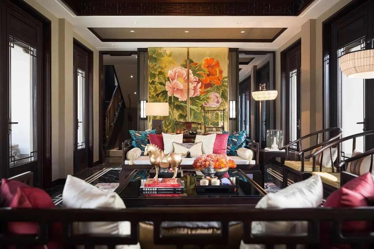 詩(shī)意福連文苑元素的中式大宅裝修設(shè)計(jì)