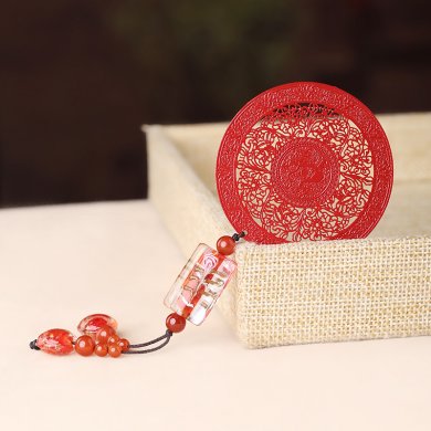 福連文苑古典紅色古風(fēng)金屬小清新書簽