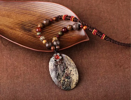 花紅吊墜時尚福連文苑項鏈首飾長款毛衣鏈