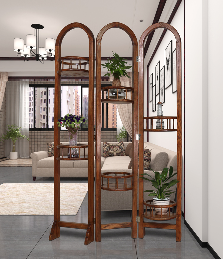 簡(jiǎn)約花藝雅韻屏風(fēng)，百搭中式屏風(fēng)