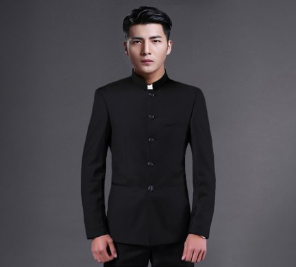 時(shí)尚福連文苑立領(lǐng)休閑男士中山裝