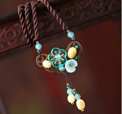 清澈的笑容復(fù)古項(xiàng)鏈?zhǔn)罪? / data-3y6f=