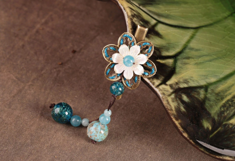 貝殼雕花發(fā)夾，時(shí)尚福連文苑頭飾