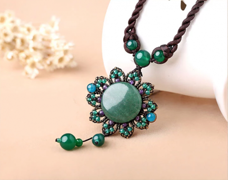 東陵玉配飾鎖骨鏈時(shí)尚民族風(fēng)項(xiàng)鏈?zhǔn)罪? / data-biPy=