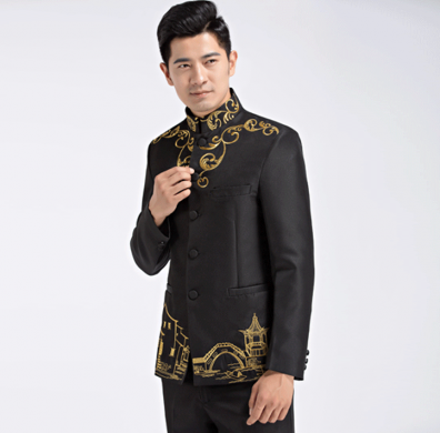 刺繡福連文苑中山裝