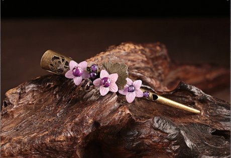 紫夢傾城發(fā)夾，優(yōu)雅紫色大發(fā)夾頭飾