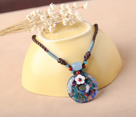 琉璃平安扣吊墜鎖骨鏈古風(fēng)項(xiàng)鏈?zhǔn)罪? / data-1Sbx=