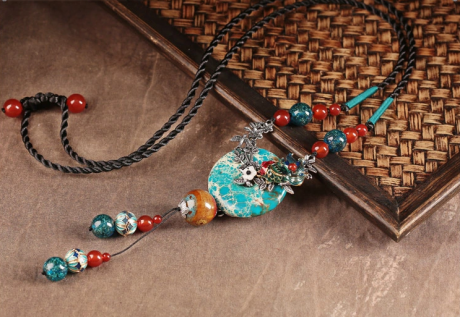 魚韻帝皇石毛衣鏈時(shí)尚大氣項(xiàng)鏈?zhǔn)罪? / data-0XfK=