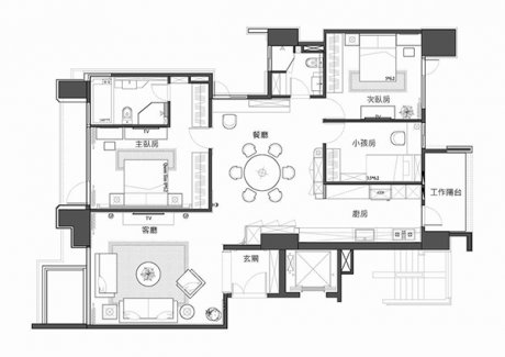 新中式裝修設(shè)計，會舍裝修設(shè)計(五)