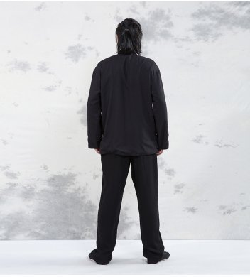 晨練服套裝福連文苑太極服春兩面穿中山裝