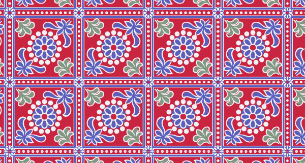 中國傳統(tǒng)唐代服飾寶相花紋幾何圖案，矢量素材