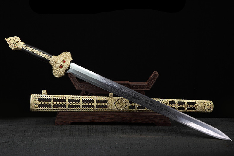 明朝御制大永樂劍，手工寶劍花紋鋼劍