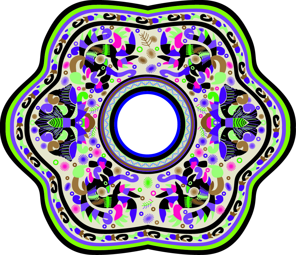 中國傳統(tǒng)刺繡鳳凰花型圖案，矢量素材