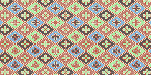 中國(guó)傳統(tǒng)唐代服飾幾何紋圖案七，矢量素材