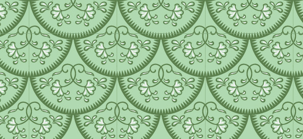 中國傳統(tǒng)唐代服飾纏枝花紋圖案五，矢量素材