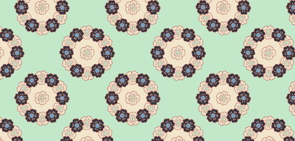 中國傳統(tǒng)唐代服飾聯(lián)珠紋圖案七，矢量素材