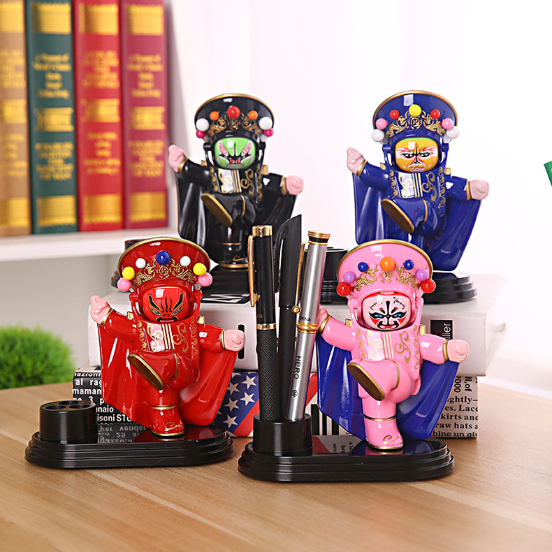 福連文苑川劇臉譜變臉娃娃創(chuàng)意筆筒