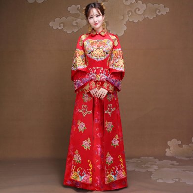 雙喜秀禾服，時(shí)尚復(fù)古新娘中式禮服