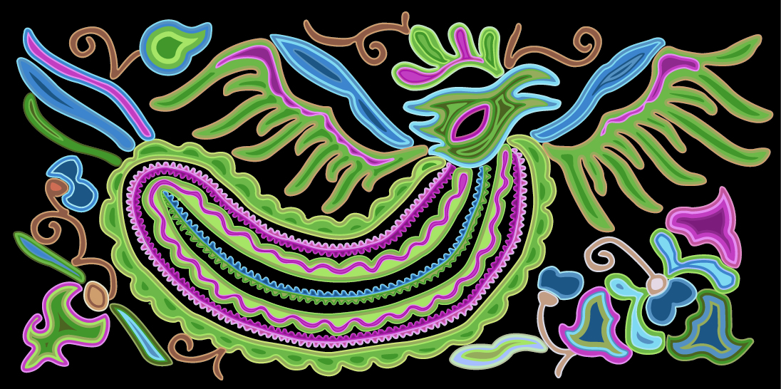 中國(guó)傳統(tǒng)刺繡吉祥圖案，矢量素材