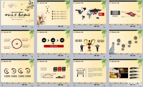 福連文苑動(dòng)態(tài)精美通用PPT模板