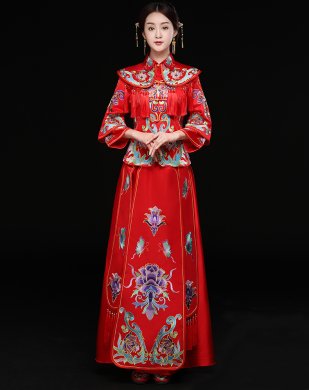 龍鳳褂新娘禮服，結(jié)婚禮服中式禮服