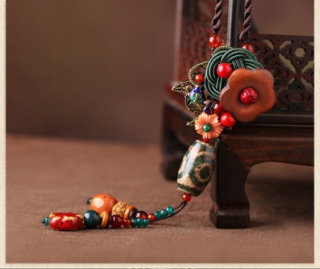 復(fù)古長款云南配飾毛衣鏈項鏈首飾