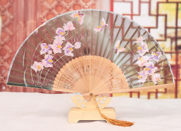 福連文苑復(fù)古絲綢折疊扇