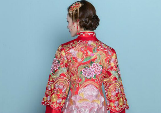 福連文苑刺繡旗袍嫁衣中式禮服