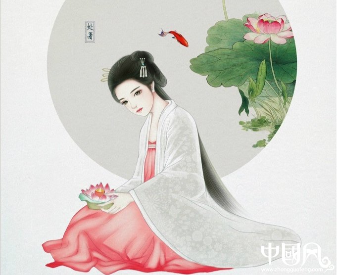 24節(jié)氣古風(fēng)手機(jī)壁紙圖片，超美的女子古風(fēng)圖片