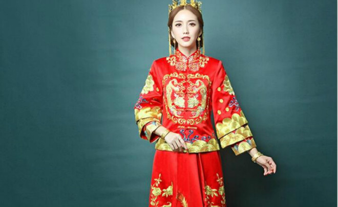 福連文苑龍鳳褂中式禮服圖片