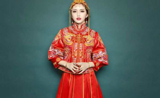 福連文苑秀禾服刺繡裙褂中式禮服